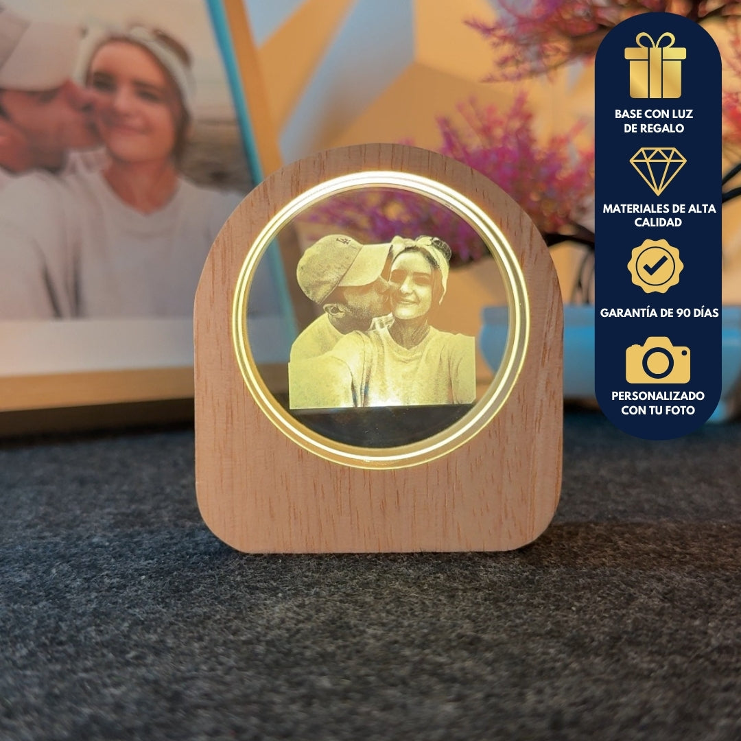 Cristal luminoso 3D personalizado - Eternal Memory