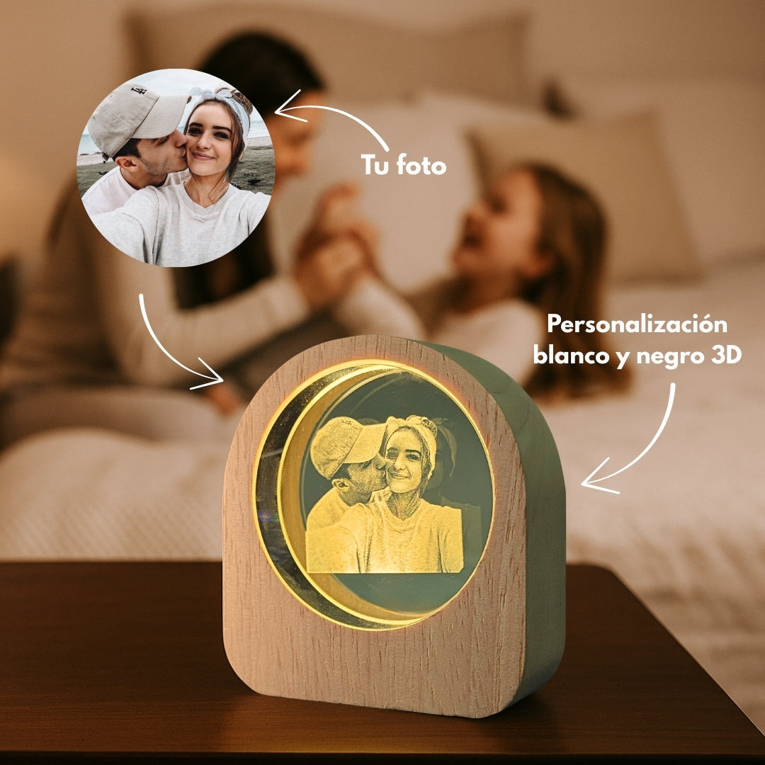 Cristal luminoso 3D personalizado - Eternal Memory