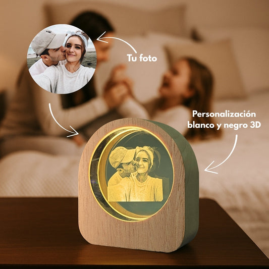 Cristal luminoso 3D personalizado - Eternal Memory