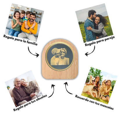 Cristal luminoso 3D personalizado - Eternal Memory